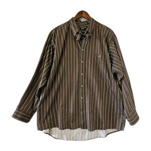 Trader Bay Shirt Mens XL Striped Button Up Long Sleeve Casual Pocket
